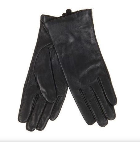 Basic leather gloves BLACK