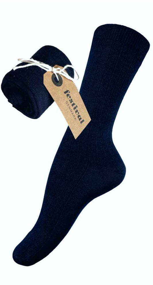 FESTIVAL bamboo sock colour navy one size NAVY