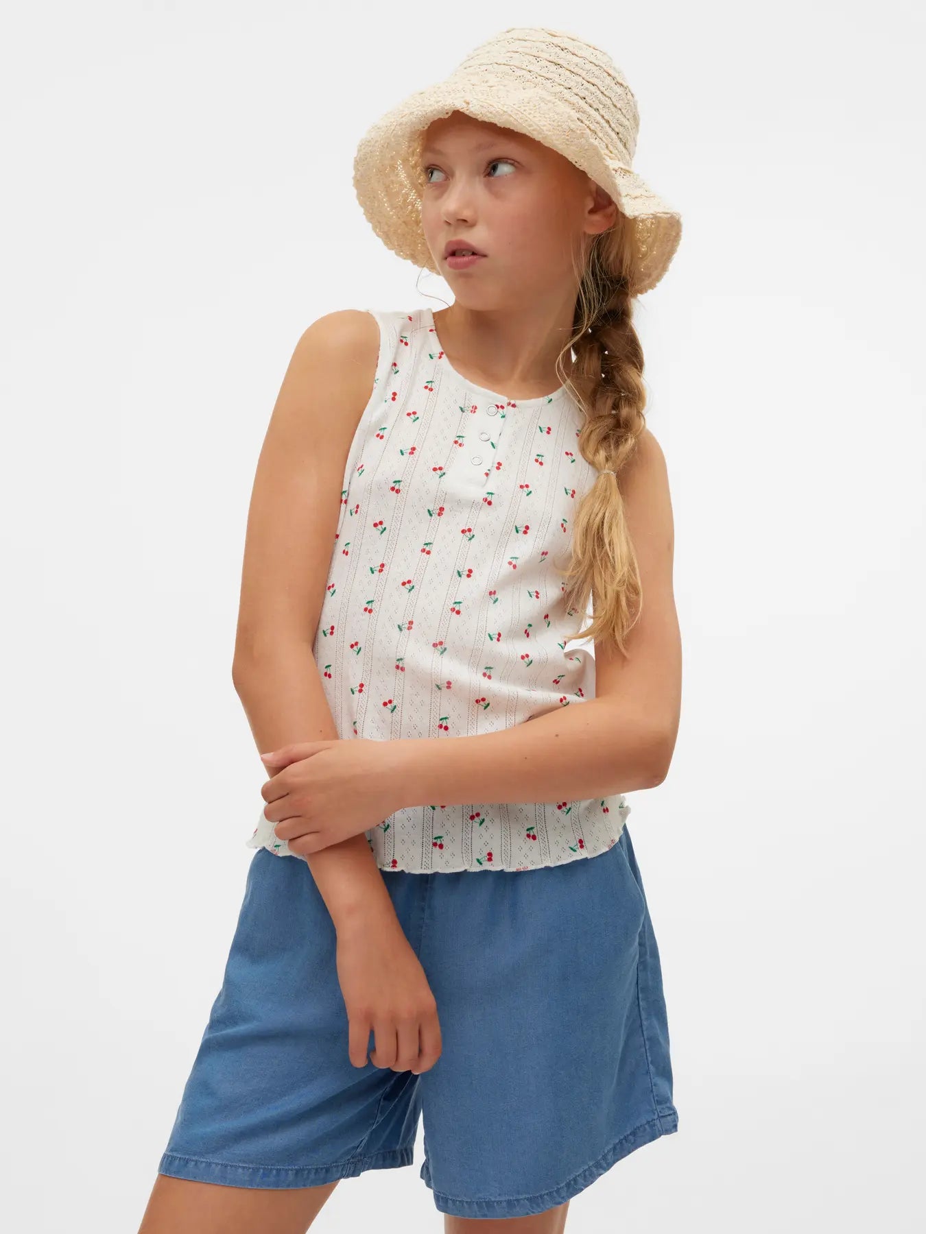 VMMARIE SL BUTTON TOP JRS GA GIRL
