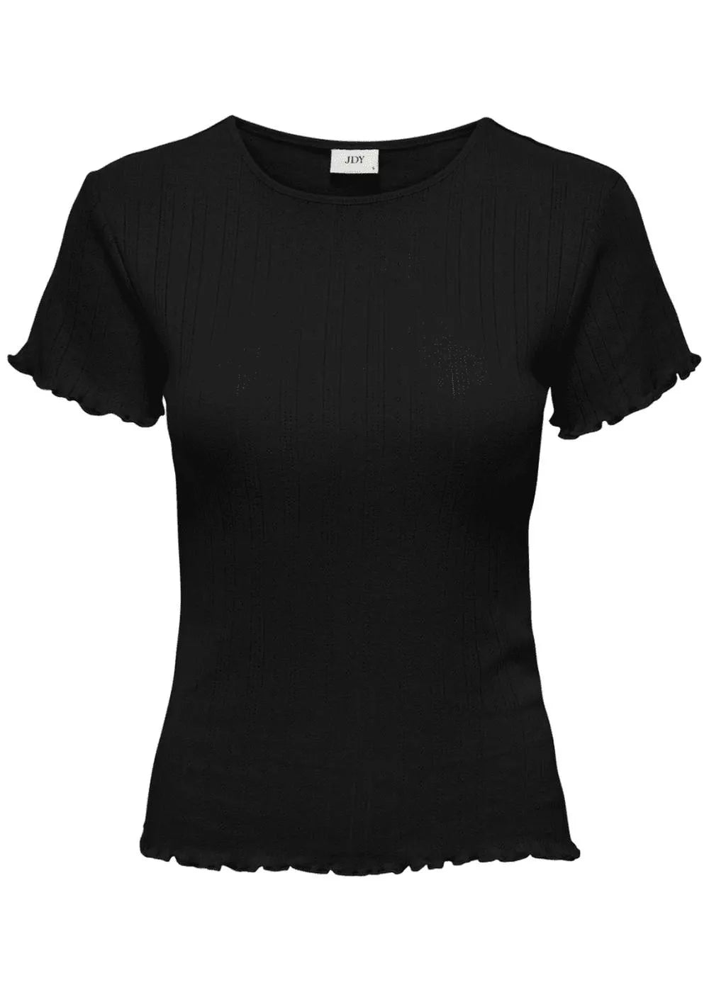 JDYSALSA LIFE S/S O NECK TOP BLACK