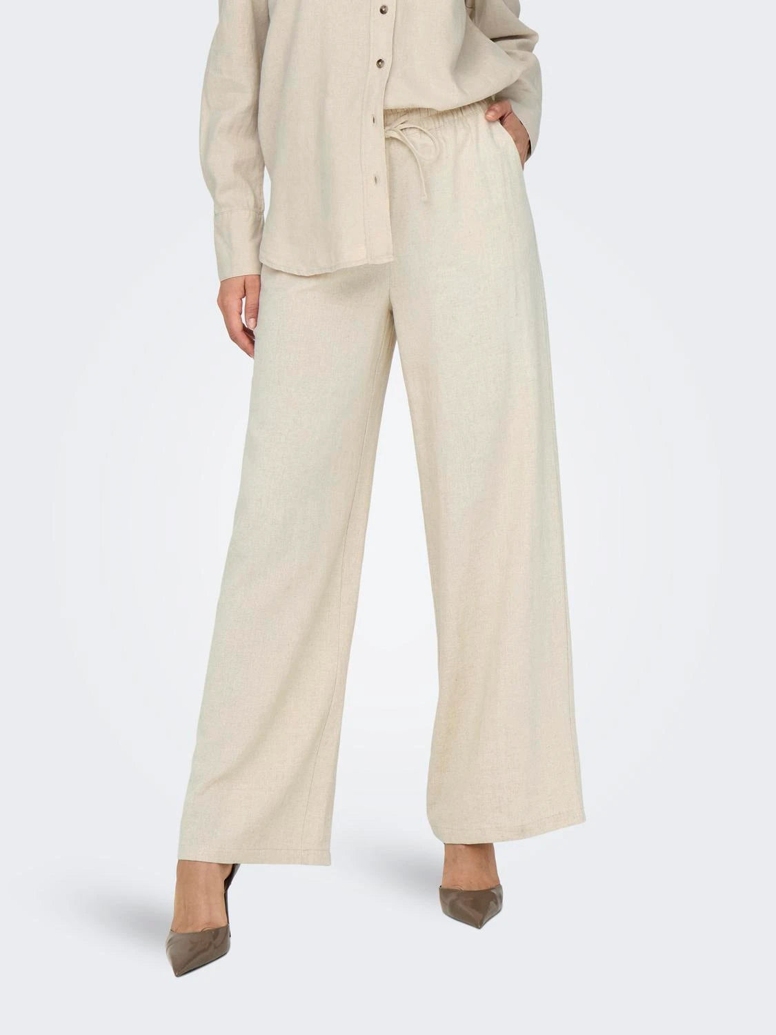 JDYSAY HW LINEN WIDE PANT