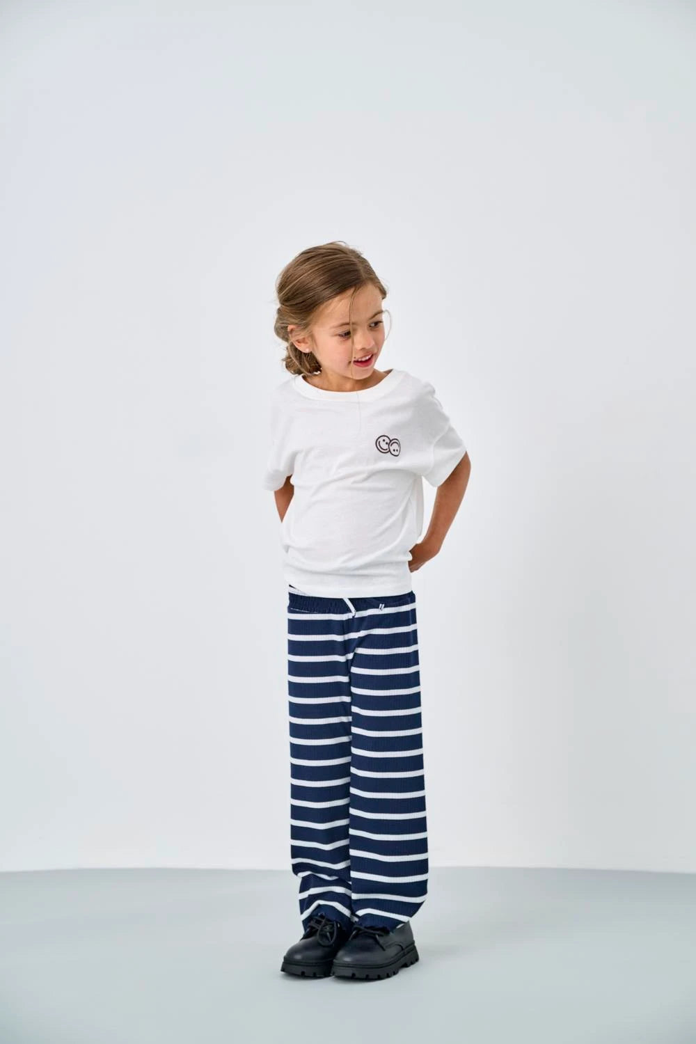 KMGSADIE STRIPE PANT NAVY