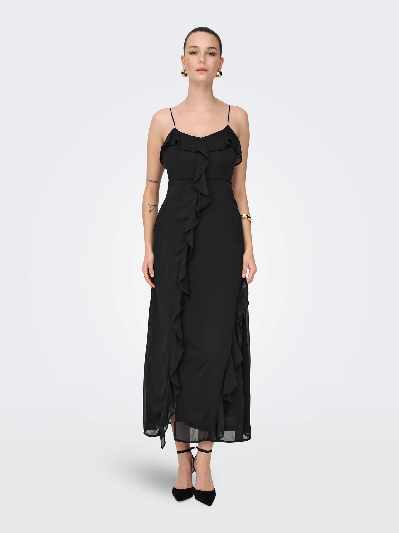 JDYBELLE S/L FRILL MAXI DRESS