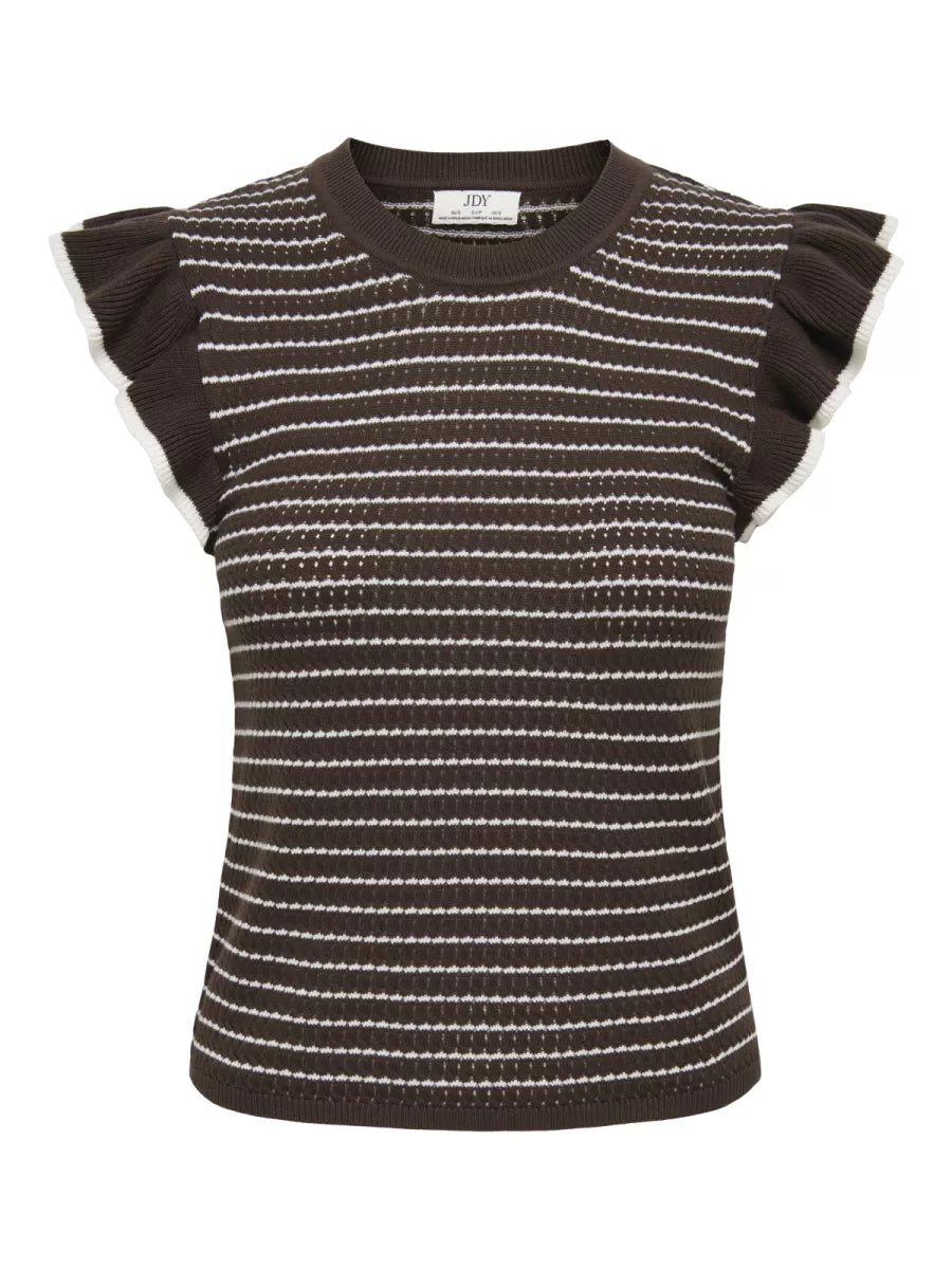 JDYCARICE S/L FRILL PULLOVER KNT