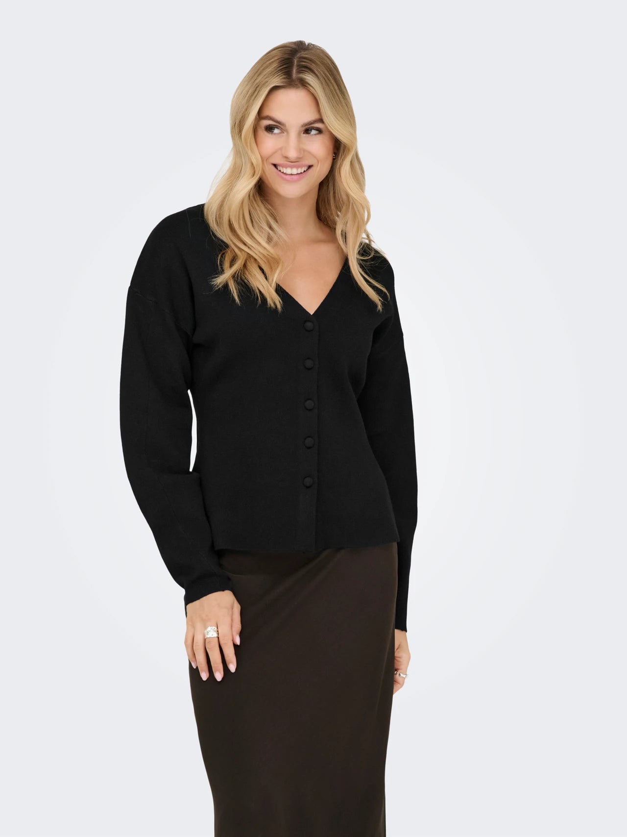 JDYPRIME LIFE L/S VN FITTED CARDI KNT