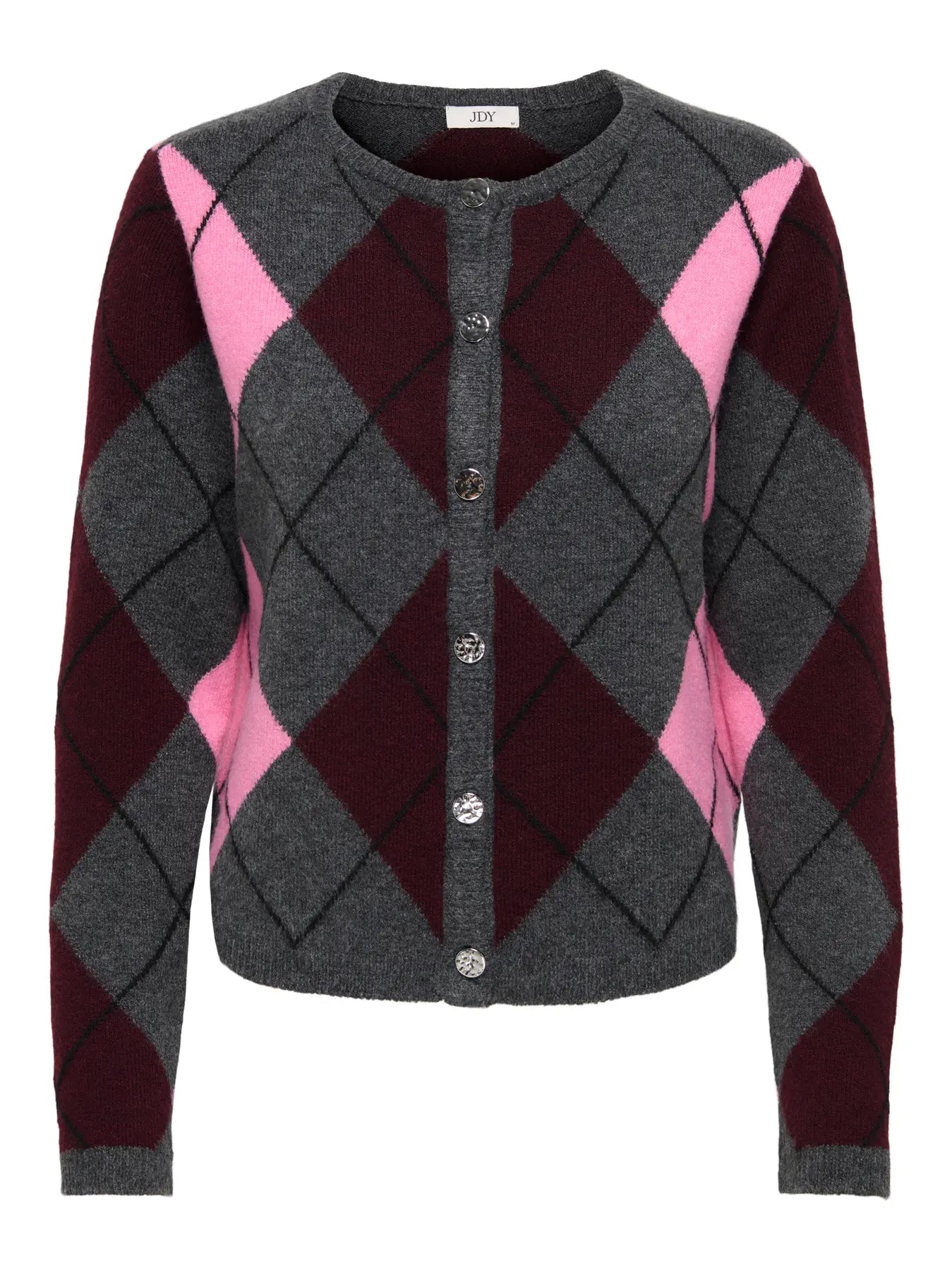 JDYRUE LIFE L/S CHECK CARDIGAN KNT