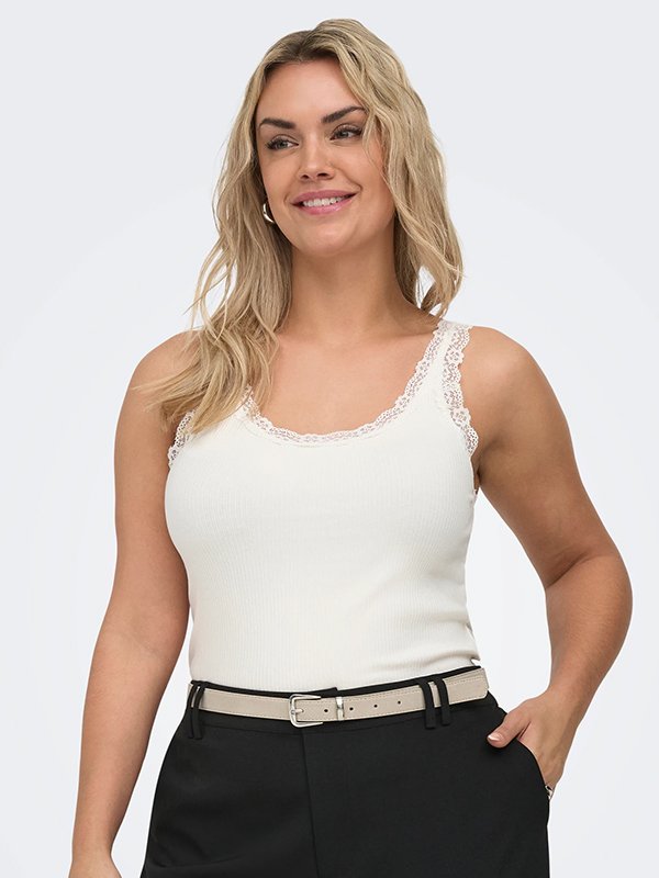 CARSARA SHARAI LACE TANK TOP