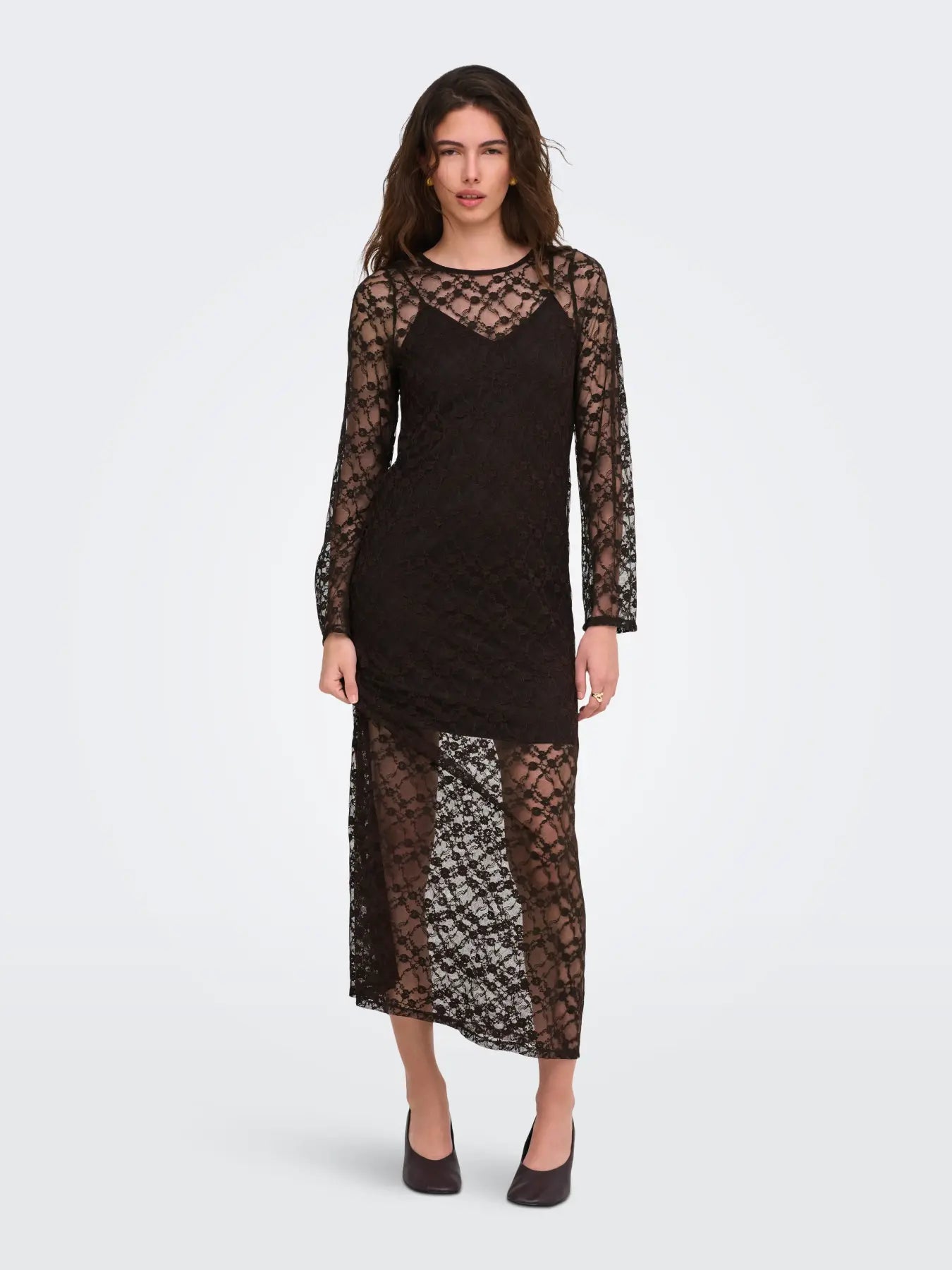 JDYSILVIA L/S LACE MAXI DRESS