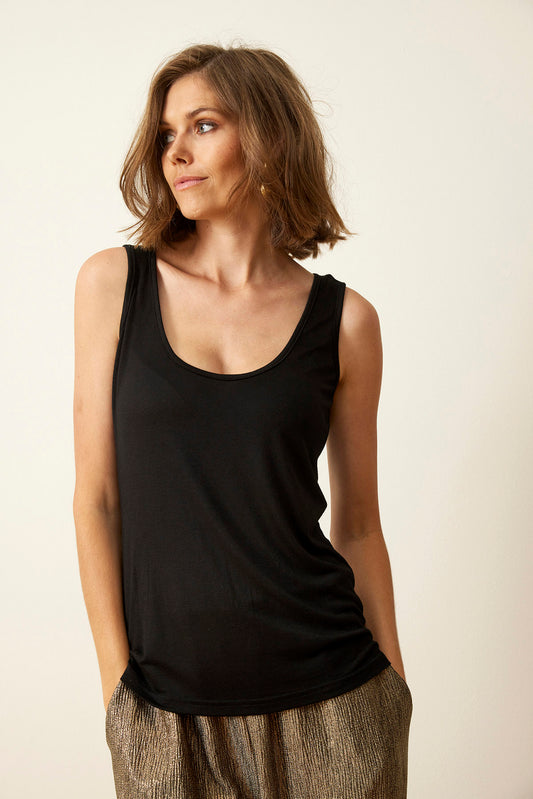 Slip tank top BLACK