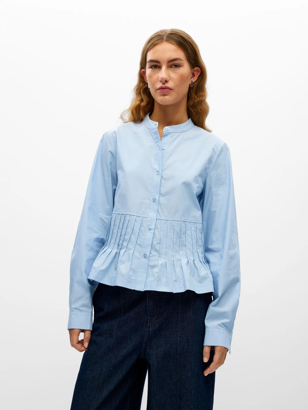 OBJADONA L/S REG. PLEAT SHIRT