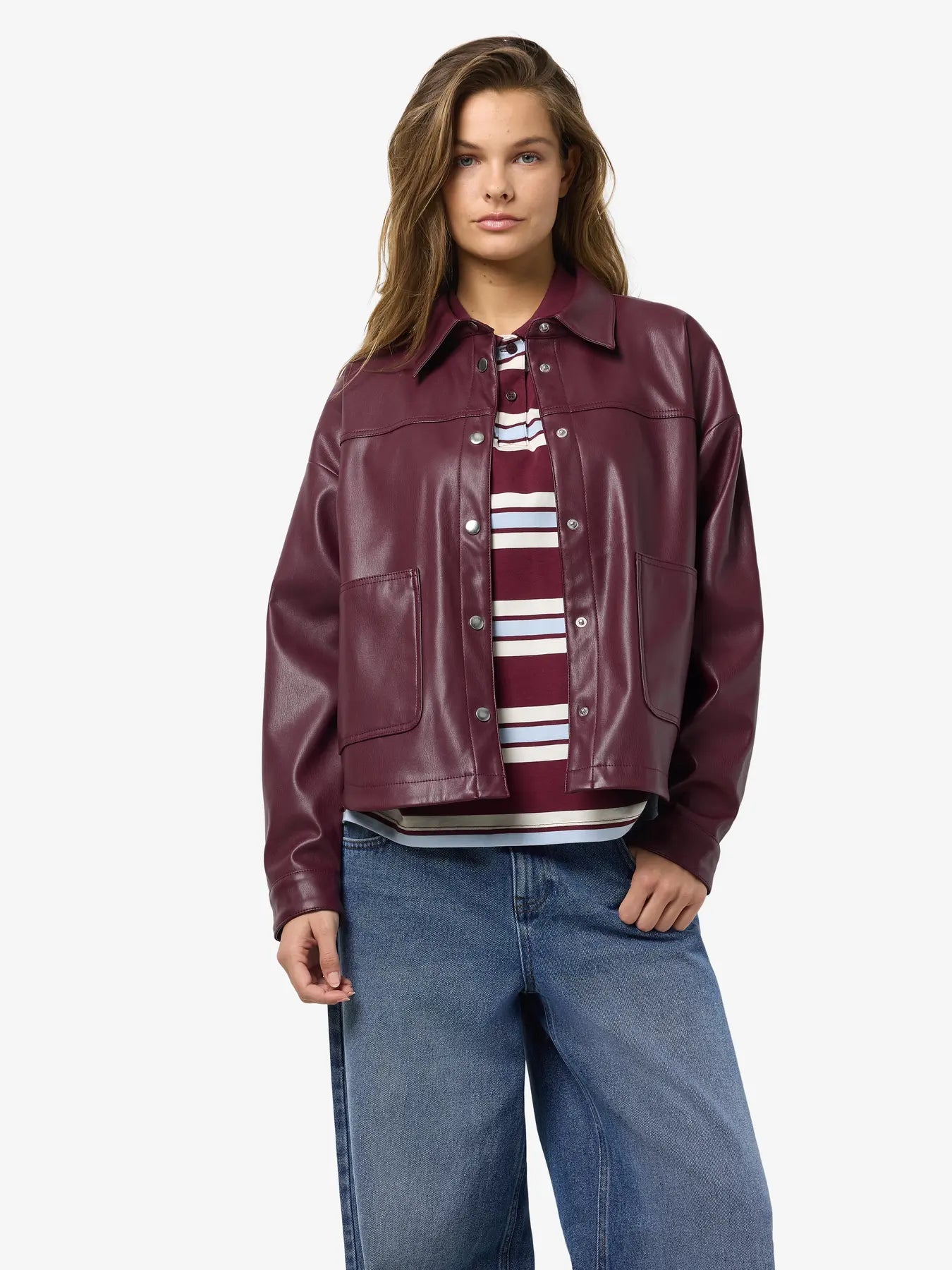 NMBETTIE LS PU SHIRT