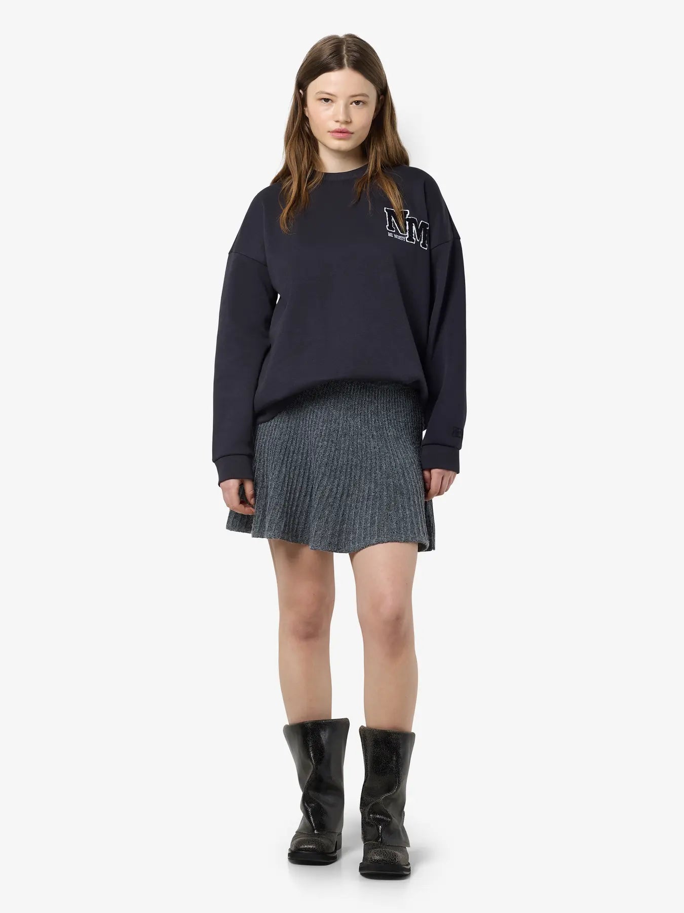 NMNOLA NW PLEATED KNIT SKIRT
