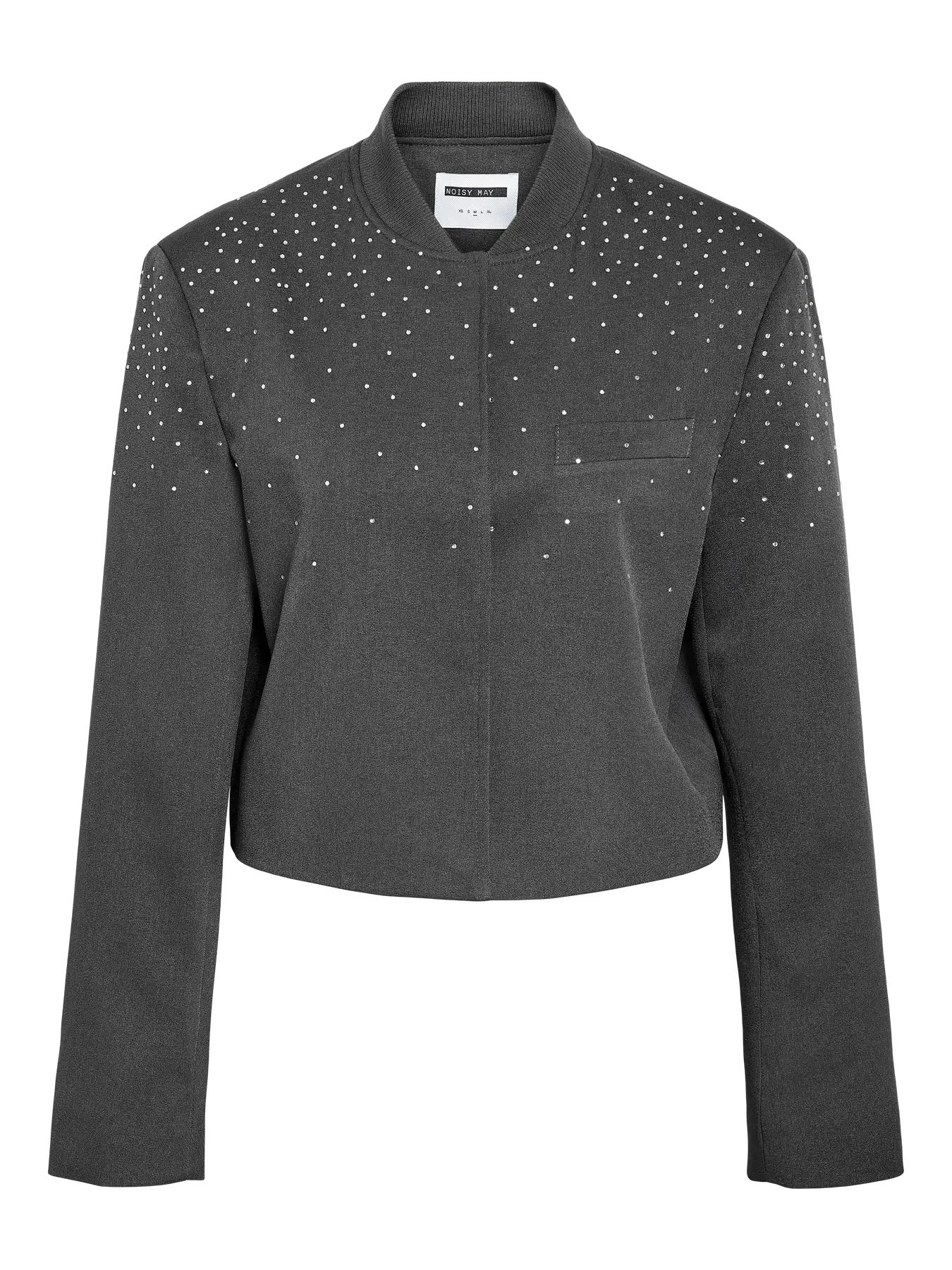 NMELLIE RHINESTONE CROPPED JACKET