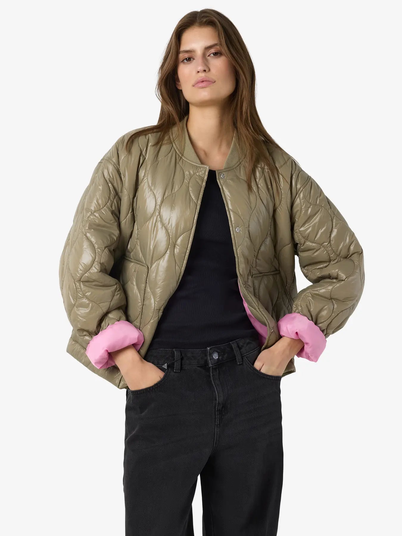 NMALLIE SHINY QUILTED JACKET
