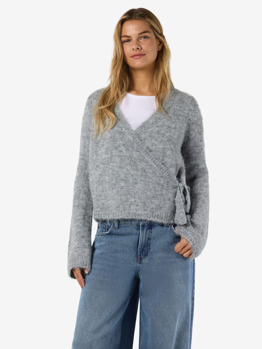 NMSUTTON L/S WRAP KNIT TOP
