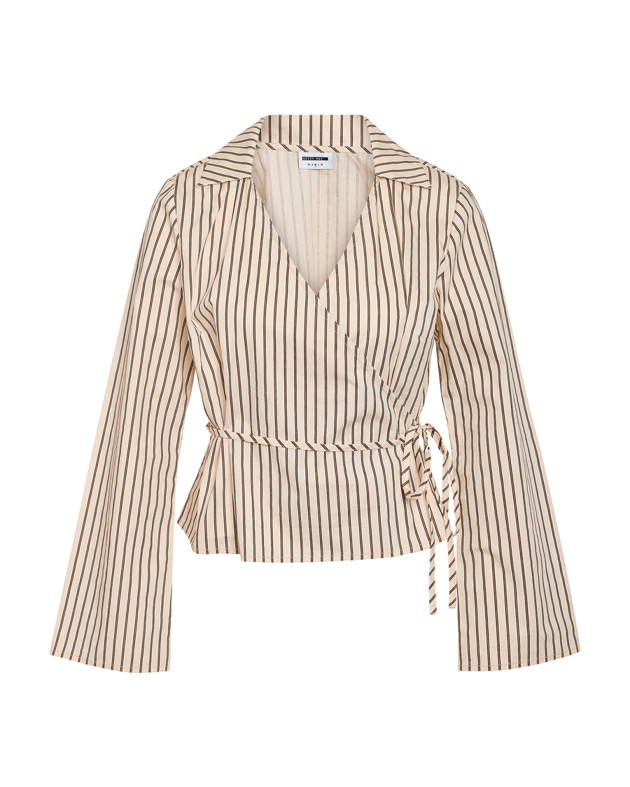 NMMETTE L/S WRAP TOP