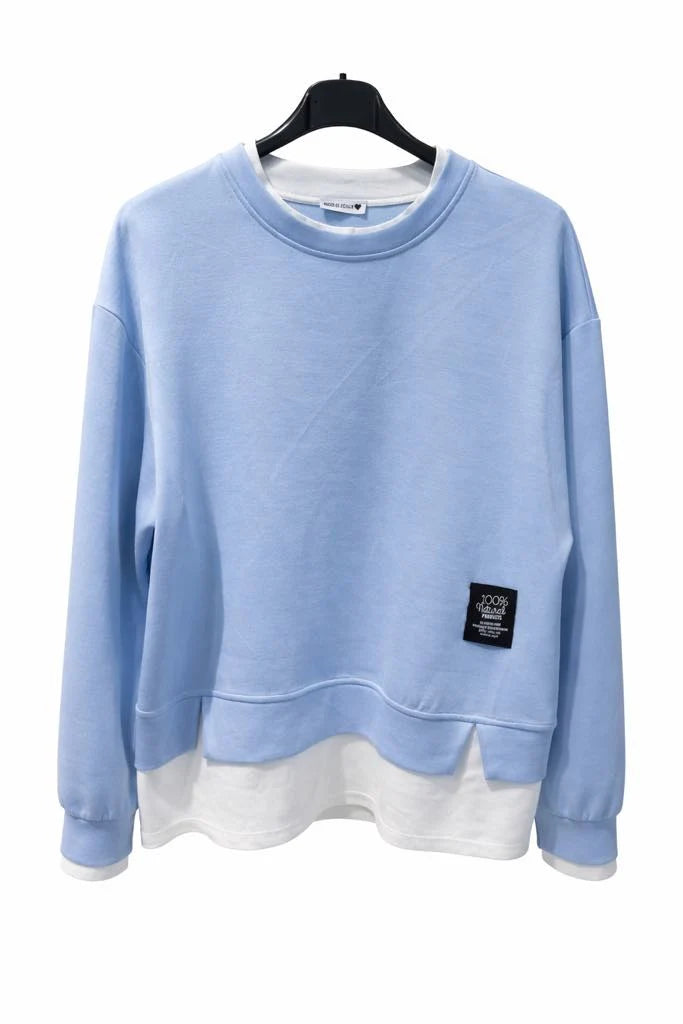 Sweatshirt m. t-shirt kanter