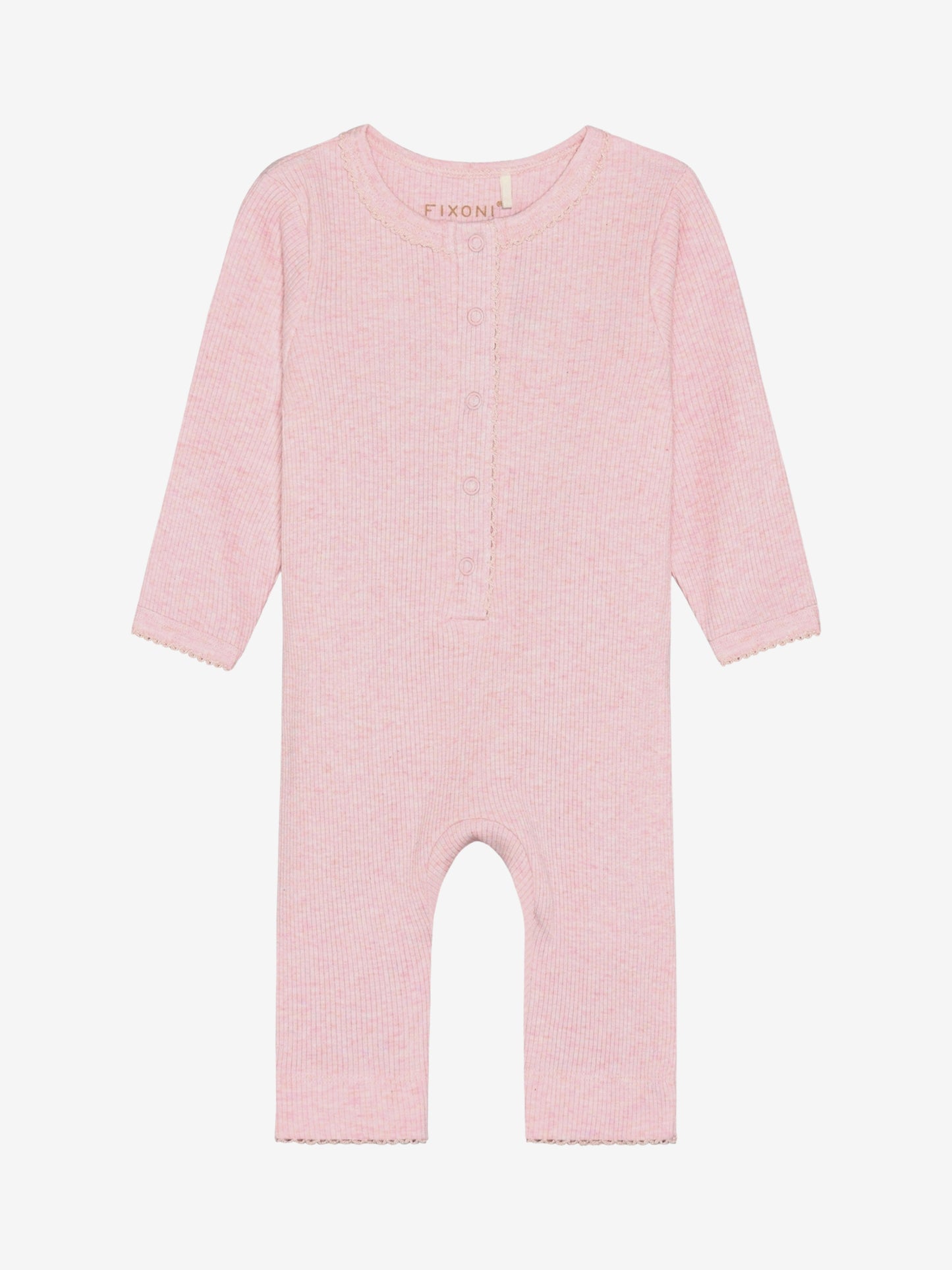 Rompers LS Melange Rib