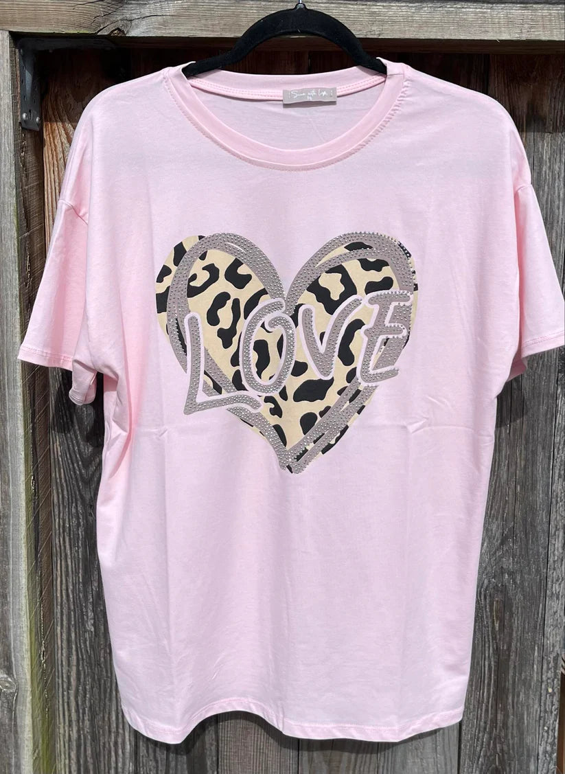 T-shirt m/leo-Love
