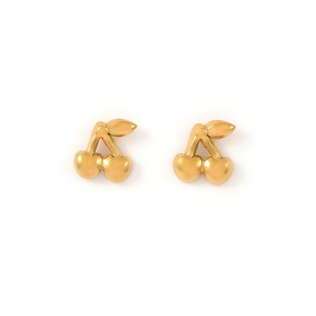 Amour - Cherry Stud Earrings Stainless Steel