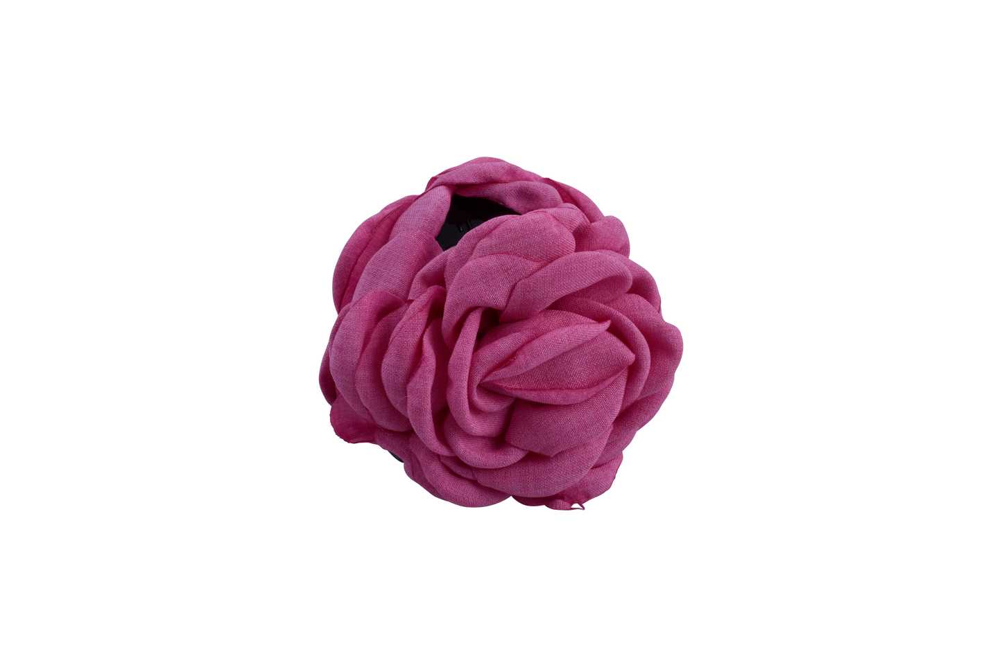 Hair Claws w/fabric rose PINK