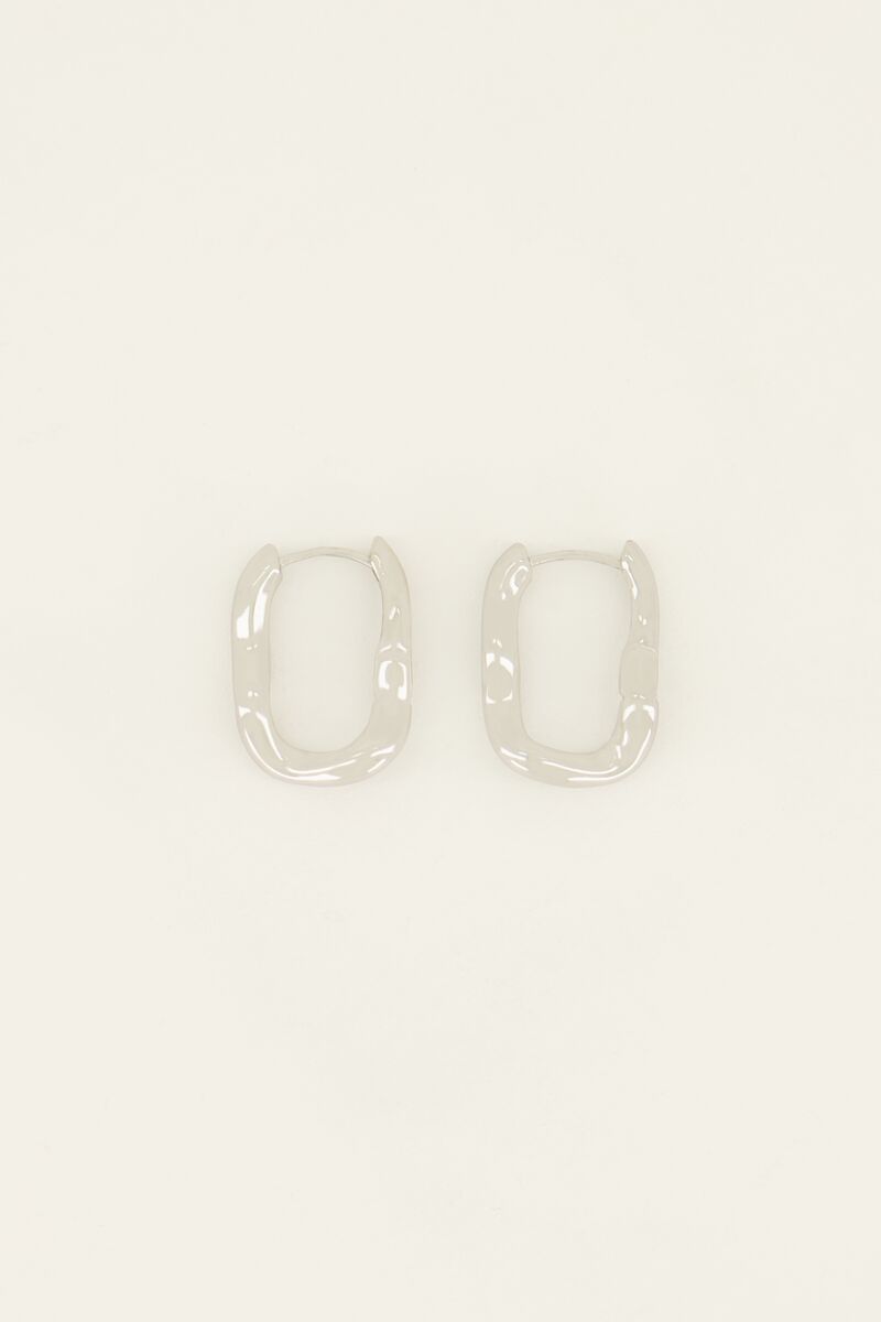 Oval swirl earrings