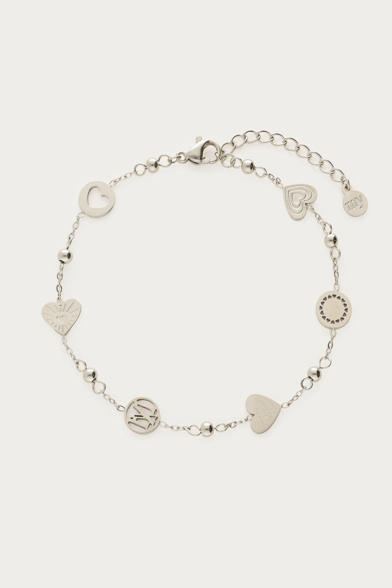 Bracelet with hearts & polka dots