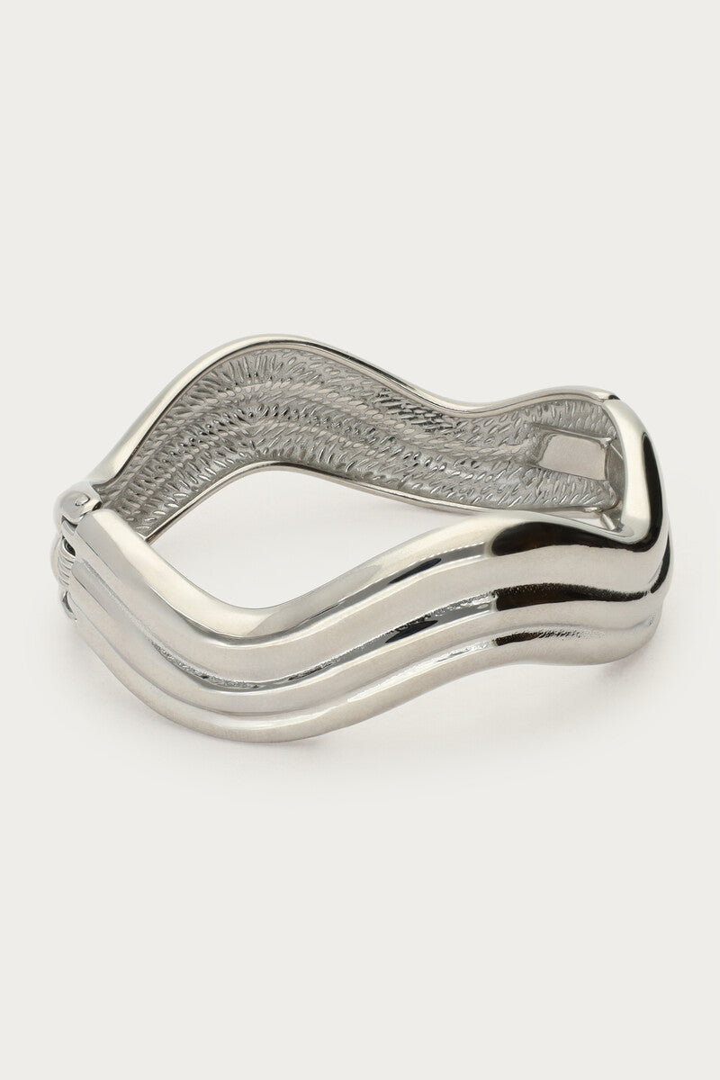 Bangle chunky clip swirl multi row