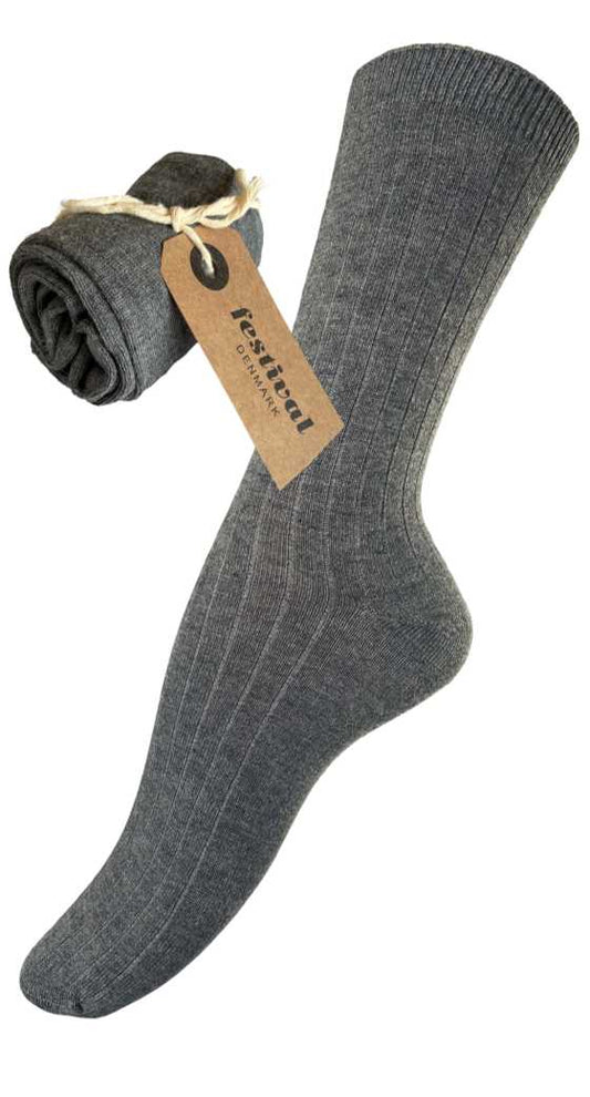 FESTIVAL bamboo sock colour grey one size