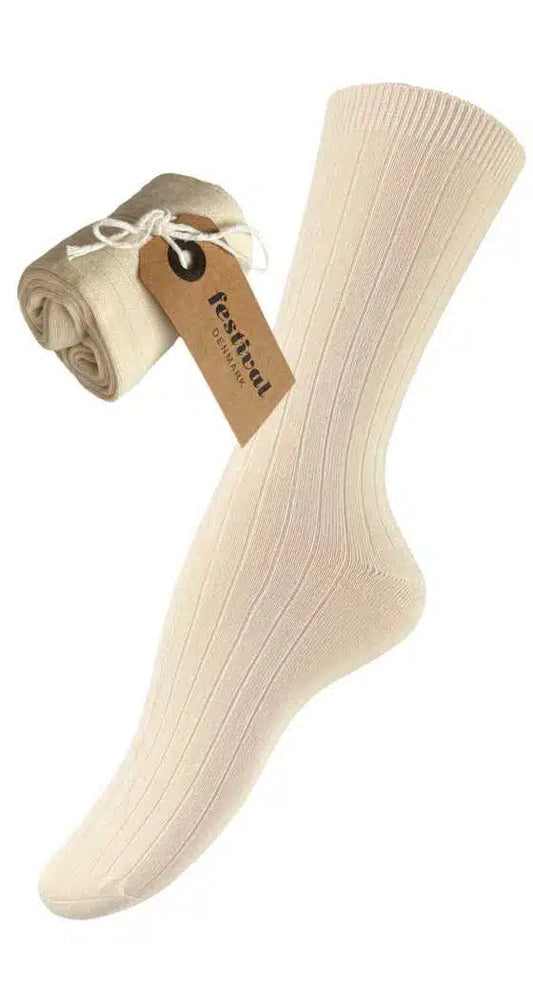 FESTIVAL bamboo sock colour offwhite