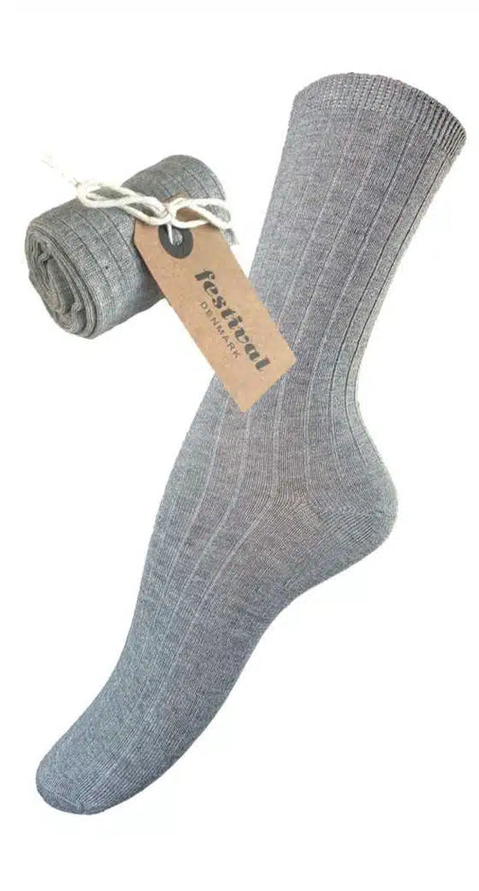 FESTIVAL bamboo sock colour light grey