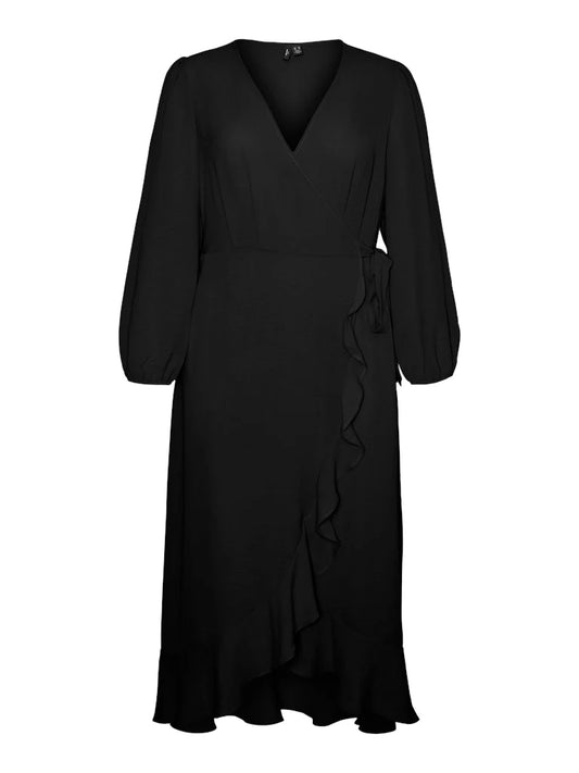 VMCALVA 7/8 WRAP DRESS WVN GA CUR