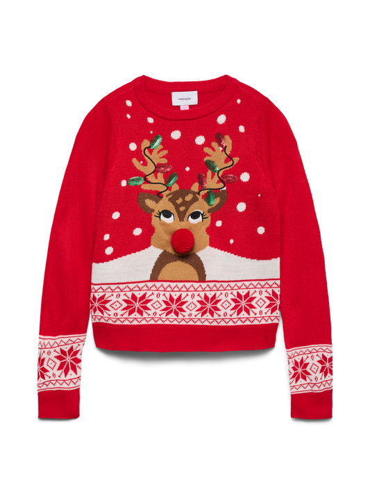VMFROSTYDEER LS O-NEK PULL. XMAS GIRL