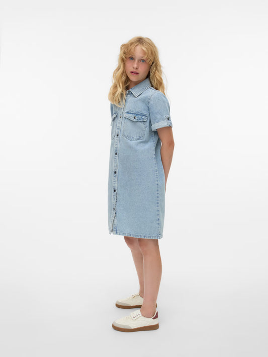 VMJENNIE SS SHORT DENIM DRESS GA GIRL