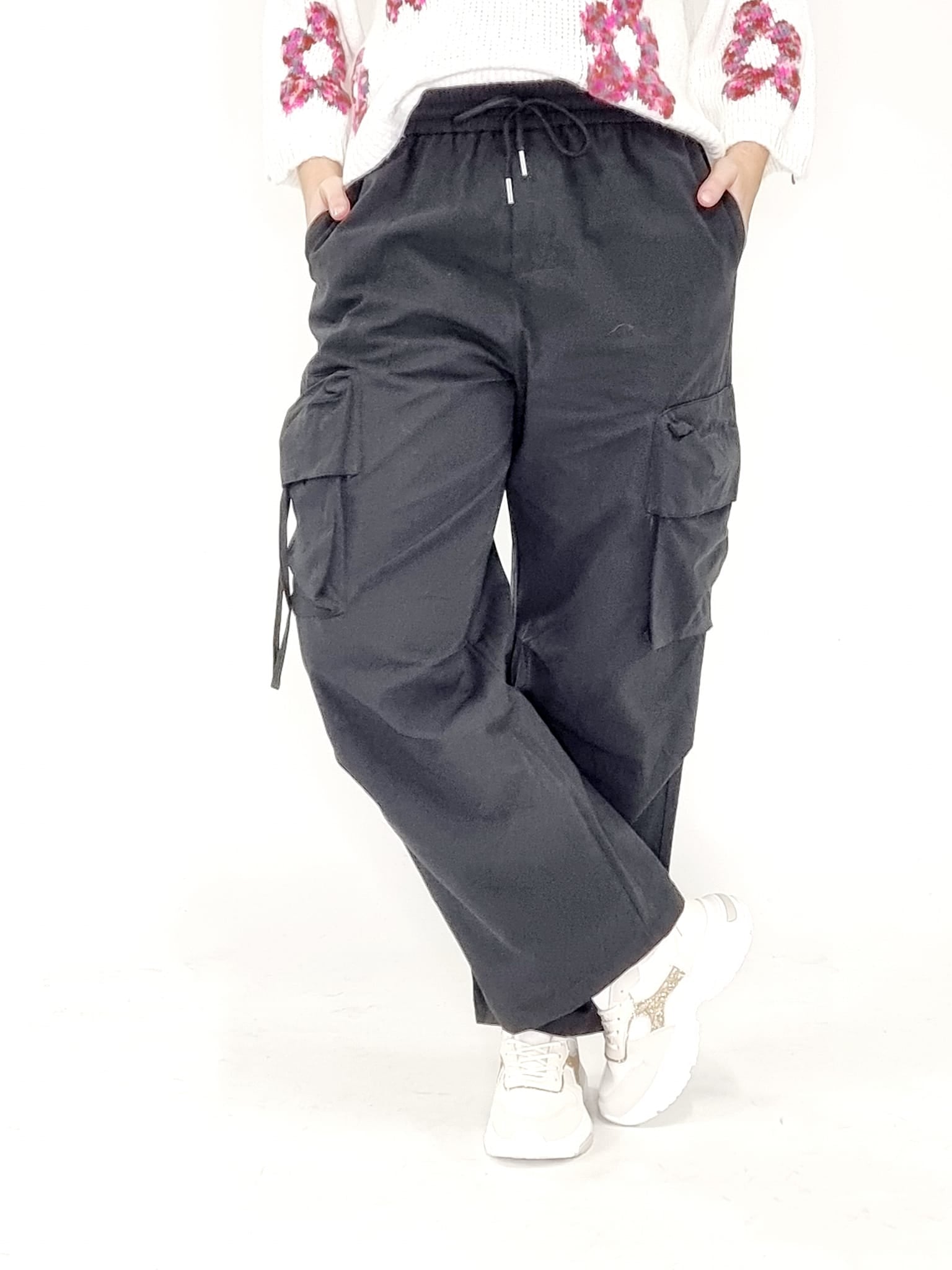 Street Cargo Pants med elastik i livet
