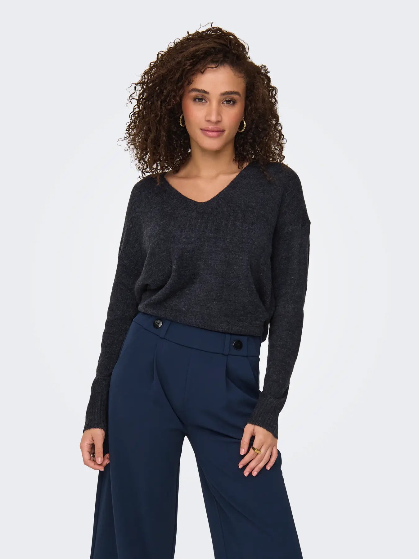 JDYELANORA L/S V-NECK PULLO. KNT