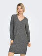 JDYELANORA L/S V-NECK DRESS KNT