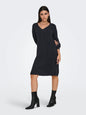 JDYELANORA L/S V-NECK DRESS KNT
