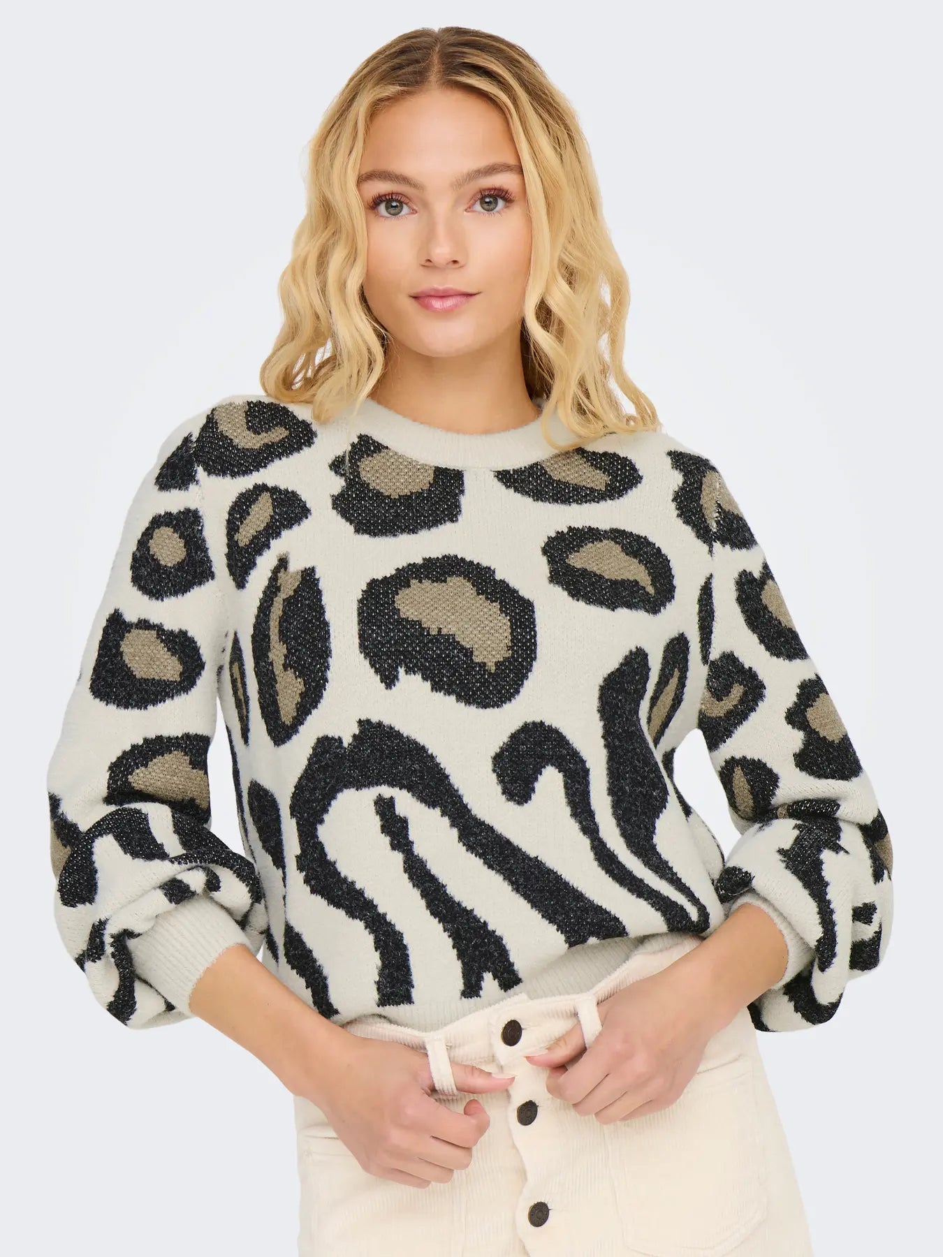 JDYLORRAINE ANIMAL L/S PULLOVER KNT