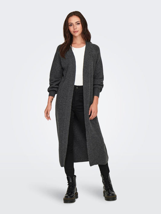 JDYRUE LIFE L/S LONG CARDIGAN KNT GREY