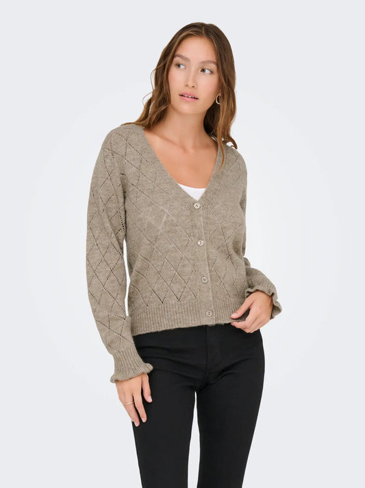 JDYLETTY L/S V-NECK STRUC CARDI KNT