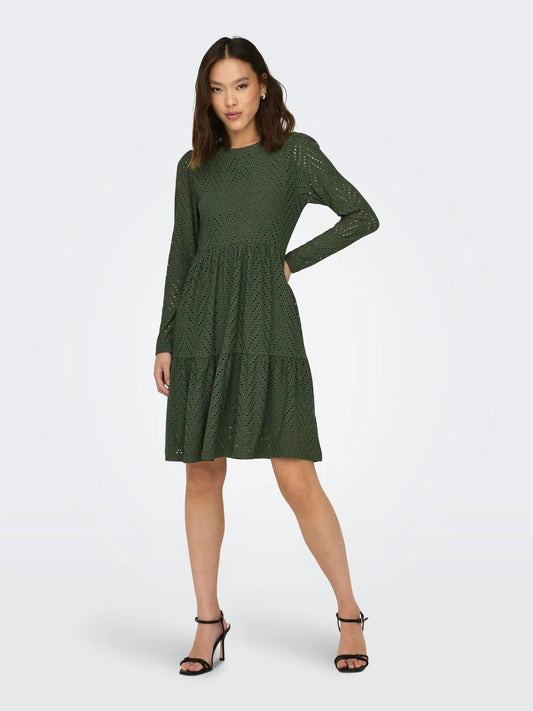 JDYCARLA CATHINKA L/S DRESS GREEN