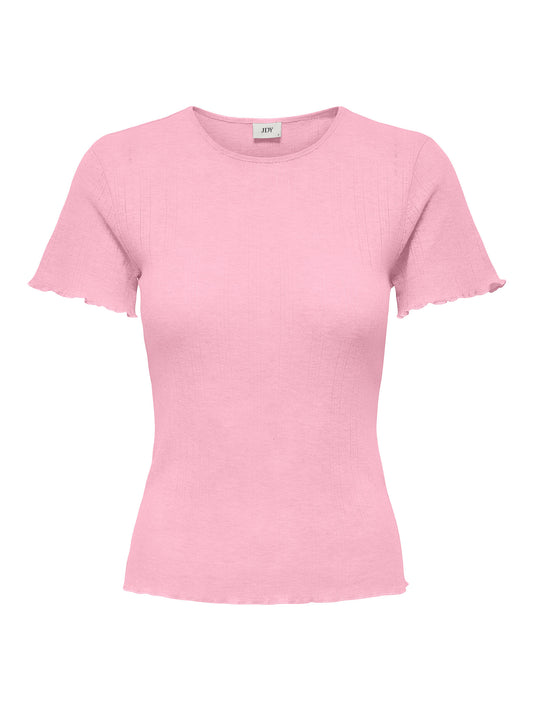JDYSALSA LIFE S/S O NECK TOP PINK