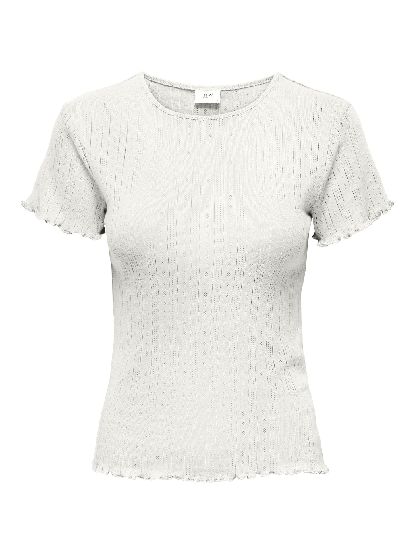 JDYSALSA LIFE S/S O NECK TOP WHITE