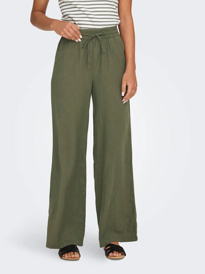 JDYSAY HW LINEN WIDE PANT