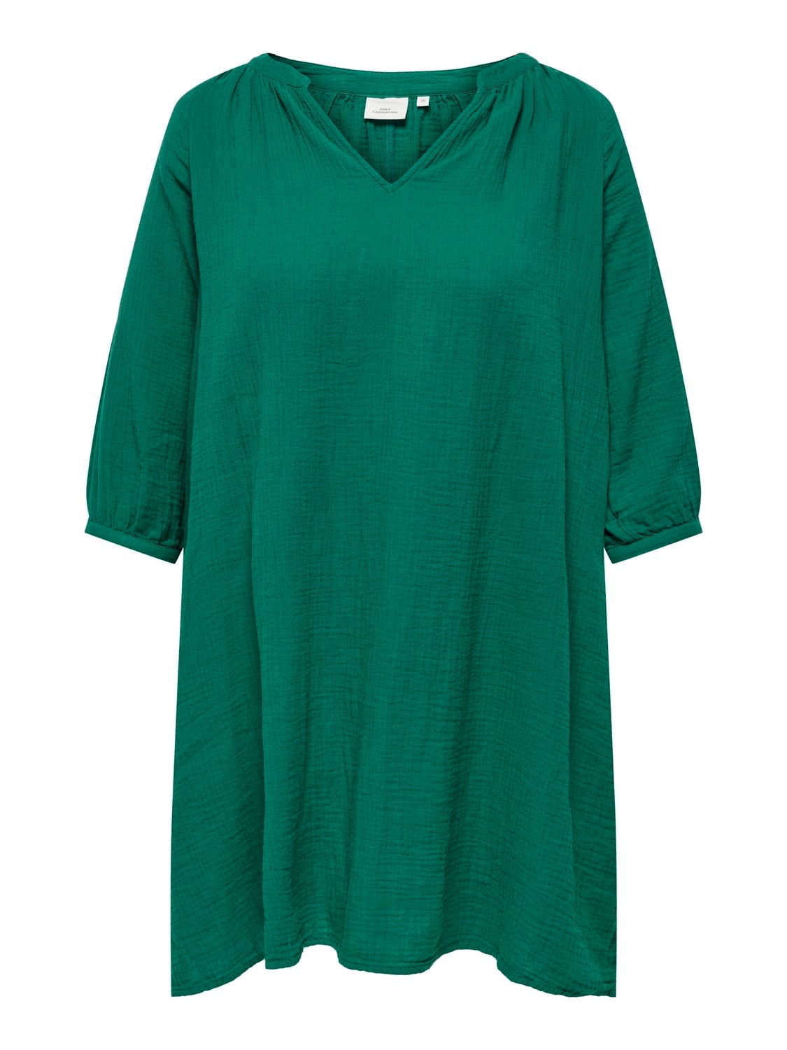 CARTHYRA 3/4 V-NECK KNEE DRESS