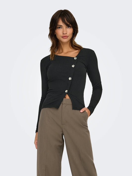 JDYFREYA L/S BUTTON TOP