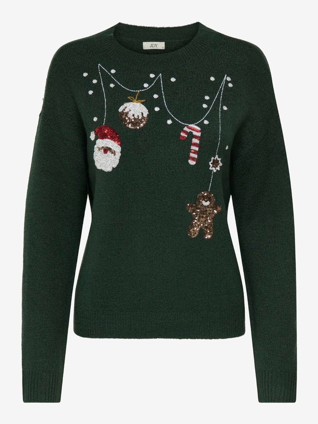 JDYSANTA L/S X-MAS O-NECK PULLOVER KNT
