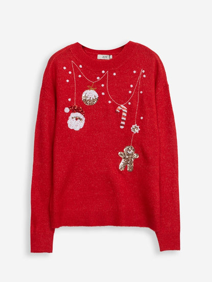 JDYSANTA L/S X-MAS O-NECK PULLOVER KNT
