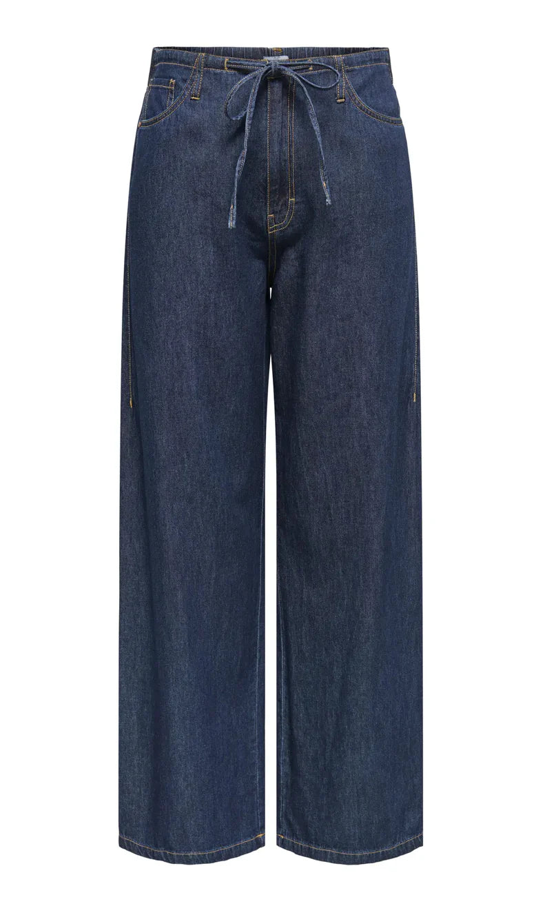 JDYSABRINA MW WIDE TIE JEANS